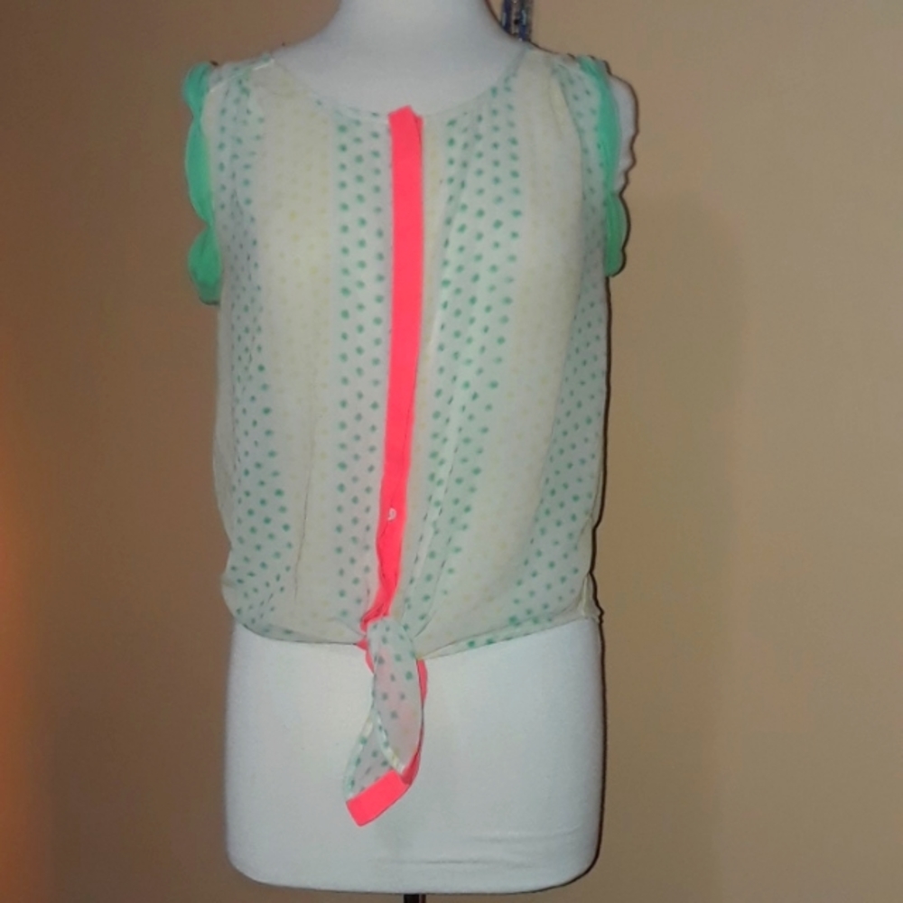 Summer Fun Flirty Sleeveless Blouse